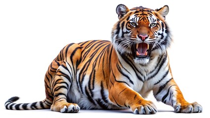 Obraz premium Tiger isolated on white background