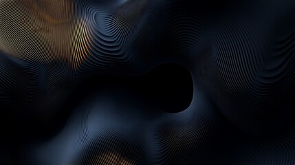 Dark textured abstract image featuring fluid lines and a hole