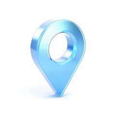 A 3D map pin icon marks a vector location point for web navigation