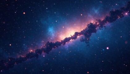 Fototapeta premium Celestial scene with twinkling stars on inky blackness, night sky, celestial, dark background