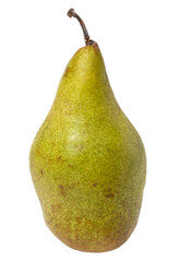 Ripe green pear on isolated background