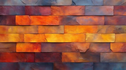 Abstract Warm Colored Brick Wall Texture