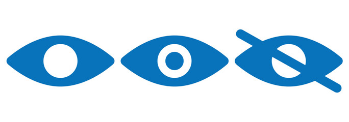 Eye icon set. Optical eye icon. Eye, view, vision icons in flat style. See view icon. Vector illustrator