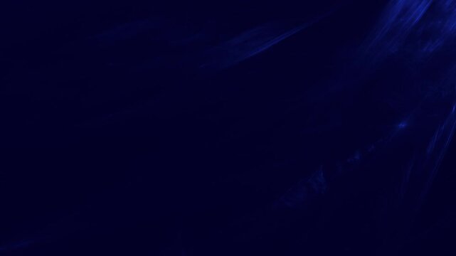 Leuchtende blaue filigrane Lichtfasern &ndash; dynamische Wissenschafts- und Technologie-Visualisierung zu Datentransfer und moderner Kommunikation, Nebel, Forschung
