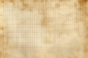 Fototapeta premium Vintage graph paper texture with aged parchment and sepia tones featuring subtle grid lines and weathered details for timeless authenticity