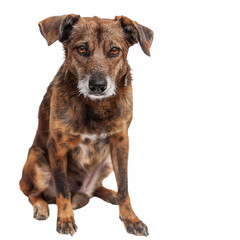 Abandoned homeless dog on white background.png