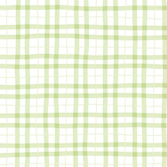 Sage Green Plaid Gingham Hand Drawn Background Pattern Overlay