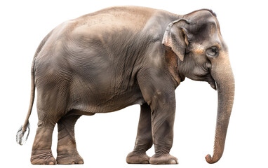 Obraz premium Asian elephant on white background.png