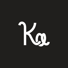 Fototapeta premium Abstract AK letter vector template illustration, lowercase A.