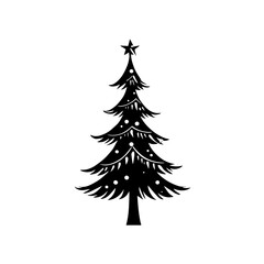 Christmas tree design featuring a star on top and decorative elements, suitable for holiday decorations and crafts