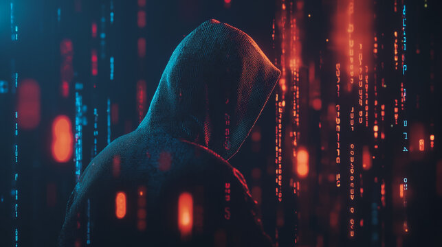 Hackers are planning to hack and attack Zeroday networks and cyber security systems in Smart digital city with Data center on cloud cyber security and Blue Binary Data Software Programming Code 