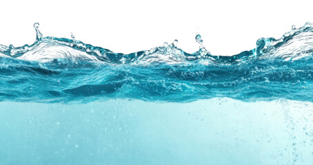 PNG Real cyan water sloshing element ocean clear.