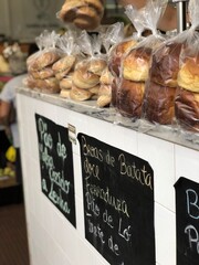 french bread in a market