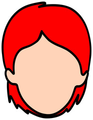 Cartoon Character with Red Hair sticker