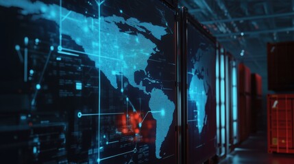 An AI powered system enhancing supply chain risk management by analyzing market trends, supplier performance, and geopolitical data to predict and mitigate disruptions