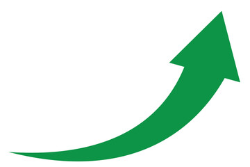 Green arrow curve direction vector. Curved arrow sign. Set of long green curve arrow icon vector. Arrow icon for your web site design, logo, app, UI. Green up arrow. 