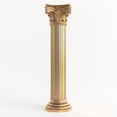Fototapeta premium antique column isolated on white