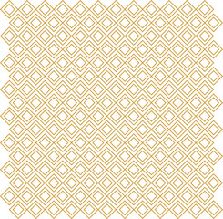 Seamless golden diamond geometric pattern on white. Modern abstract background ideal for wallpapers, textiles, and elegant packaging.