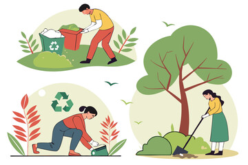 Fototapeta premium Eco-Friendly Lifestyle: Sustainable Practices for a Greener Future