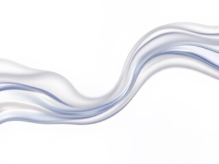 Abstract background with transparent fluid neon wave, glossy shiny effect generative ai