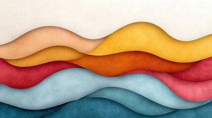 Obraz premium Captivating wave pattern in a spectrum of colors showcasing modern minimalist art for creative spaces and decor