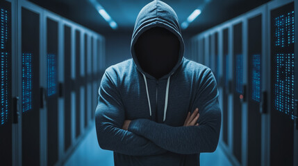 Fototapeta premium Hackers are planning to hack and attack Zeroday networks and cyber security systems in Smart digital city with Data center on cloud cyber security and Blue Binary Data Software Programming Code 