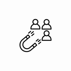 audience magnet icon sign vector