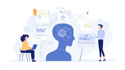 An AI powered system improving human resource management by analyzing employee performance data, career growth, and skill development to optimize talent management