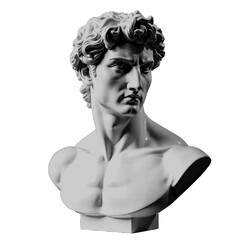 Glitch effect on a classical bust. Digital distortion and cyberpunk aesthetic. Perfect for modern, abstract, and futuristic designs.