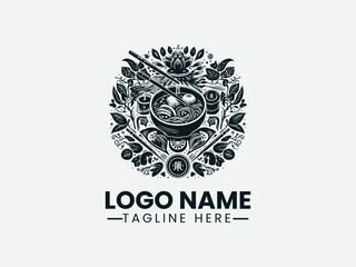 Qingtuan Chinese Food Qingming Festival Logo Design, Qingming Festival Qingtuan Logo