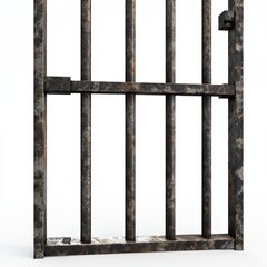 old wooden fence isolated