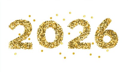 New Year Concept with Glittering Confetti