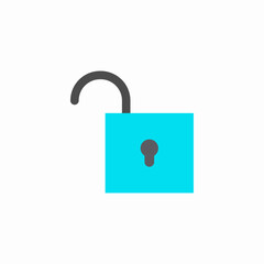 safe unock icon sign vector