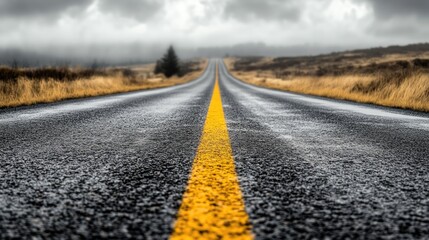 Fototapeta premium Navigating the Slow Lane: Exploring Choices on the Busy Highway of Life