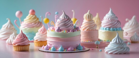 colorful cupcakes with vibrant frosting for celebration