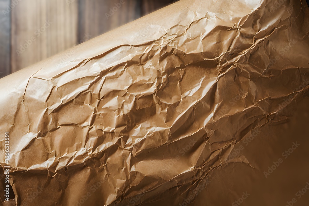 Poster detailed brown parchment paper texture, perfect for backgrounds and overlays. the rustic paper shows