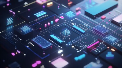 Fototapeta premium An AI powered system optimizing content creation for digital marketing by analyzing user engagement, market trends, and brand identity to develop personalized marketing strategies