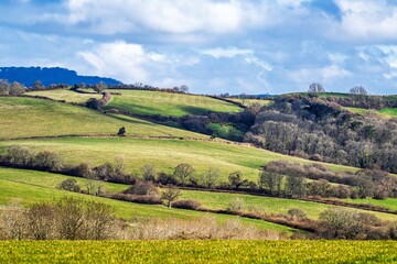 Obraz premium Farms over Dorset, England