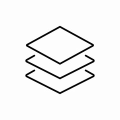 Layer stack elements icon vector sign