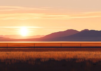 Obraz premium Sunrise over Golden Plains.