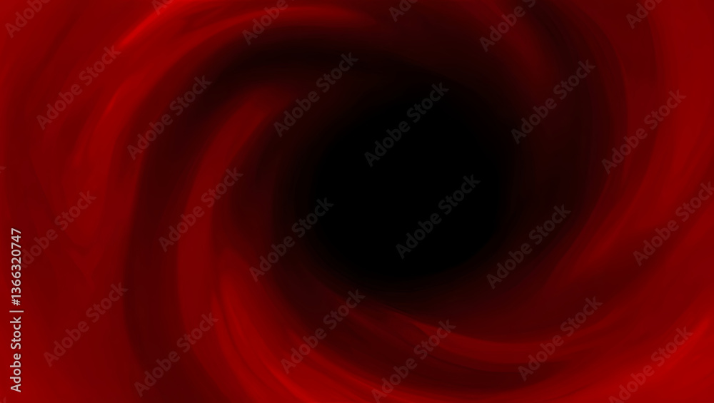 Poster a swirling pattern of deep red hues envelops a central black void, creating an intriguing and dynami