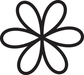 Flower Icon in different shape vector design