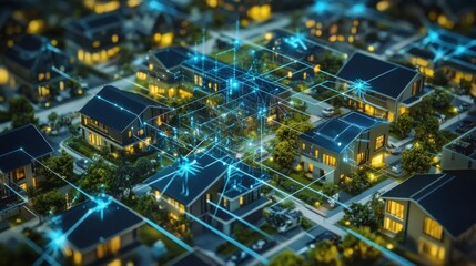 An AI powered system optimizing energy consumption by analyzing usage patterns, weather data, and grid demands to improve energy distribution for homes and businesses
