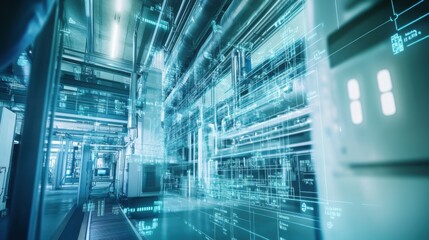 An AI powered system optimizing energy consumption in buildings by analyzing temperature patterns, occupancy data, and energy usage trends for efficient heating and cooling