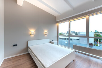 Modern Home Minimalist Bedroom Interior with Natural Light and Minimal Decor