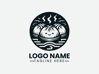 Baozi Chinese Food Qingming Festival Logo Design 
