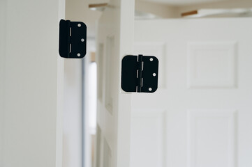 Special fasteners on the doors are ready for installation, ensuring reliable and durable fastening...