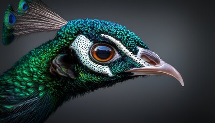 Obraz premium Peacock Profile Close-up