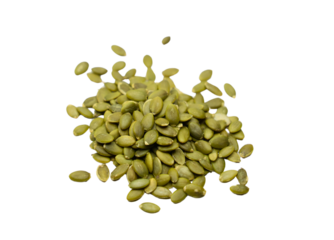 Green Pumpkin seeds Isolated on a Transparent Background PNG 