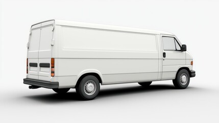 Fototapeta premium White delivery van